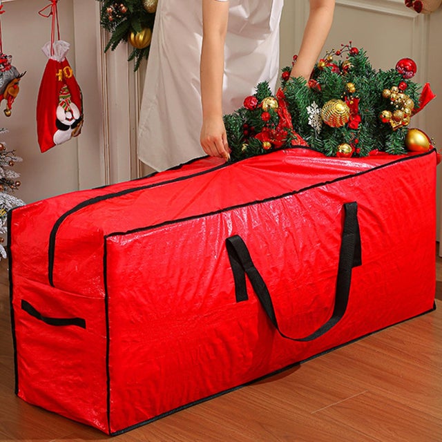 Bolsa De Almacenamiento Vertical Para árbol De Navidad - Con Cremallera, Cordón Y Asas, A Prueba De Polvo, Varios Tamaños