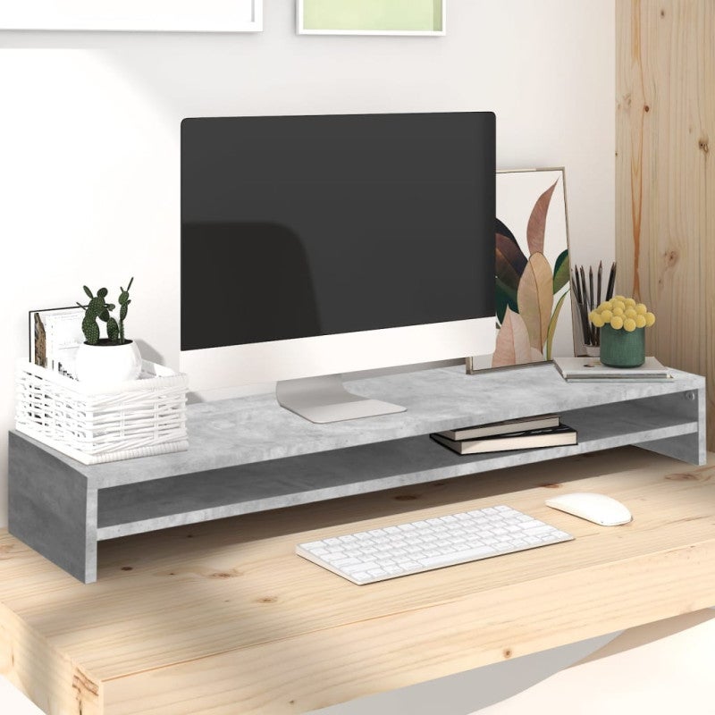 Podstawka pod monitor, betonowy szary, 100x24x13 cm vidaXL