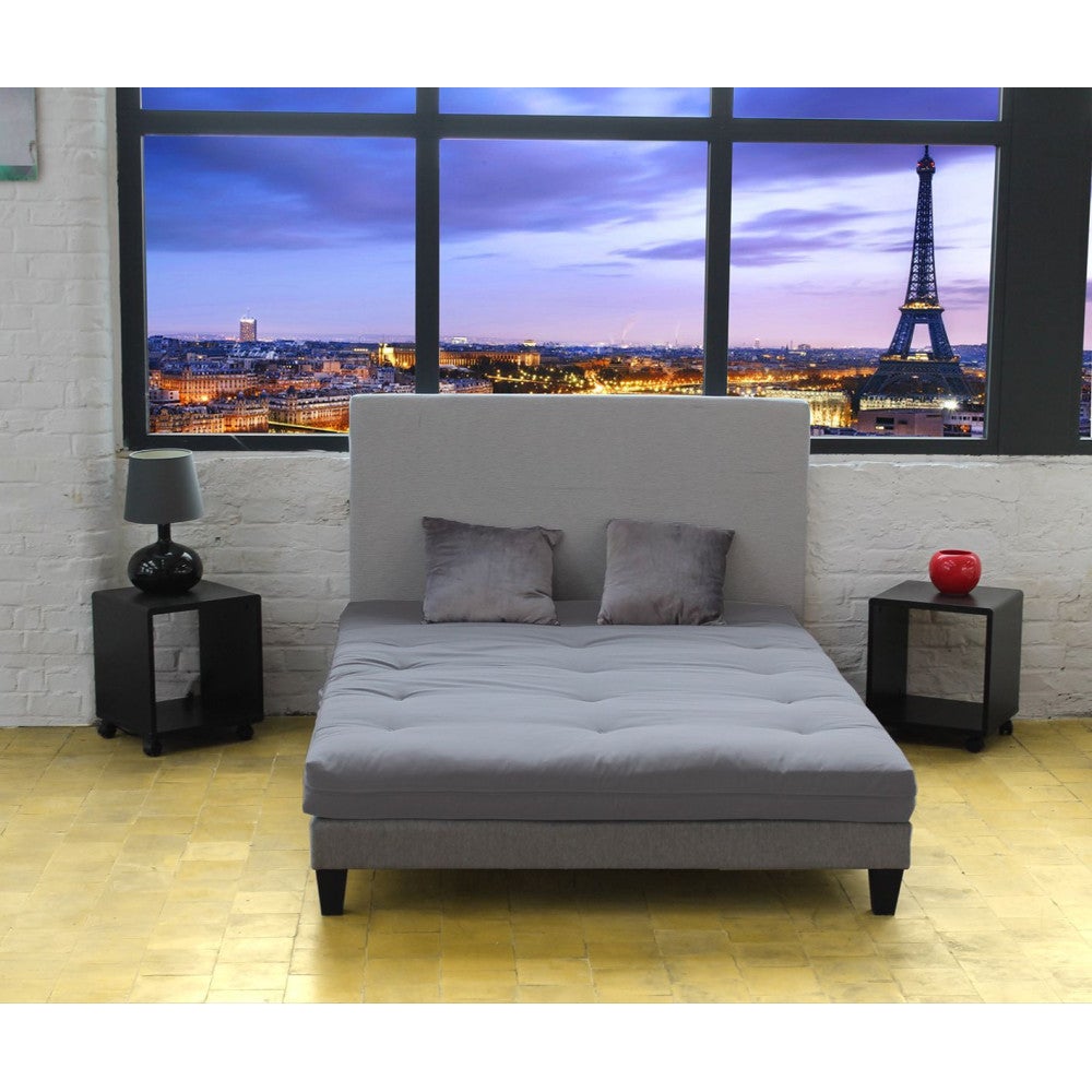 CONFORT DESIGN Matelas Futon 140 x 190 - Ep. 15 cm - Mémoire de forme - Anti-tâche -5 couches - Ferme équilibré - Fabriqué - 3