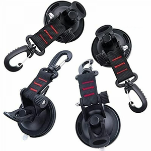 Ventose Campeggio Set 4 Ventose Con Ganci Per Auto - Fissaggio Bagagli, Teloni, Tendicine, Capacità 10 Kg Fissaggio Teloni - 6