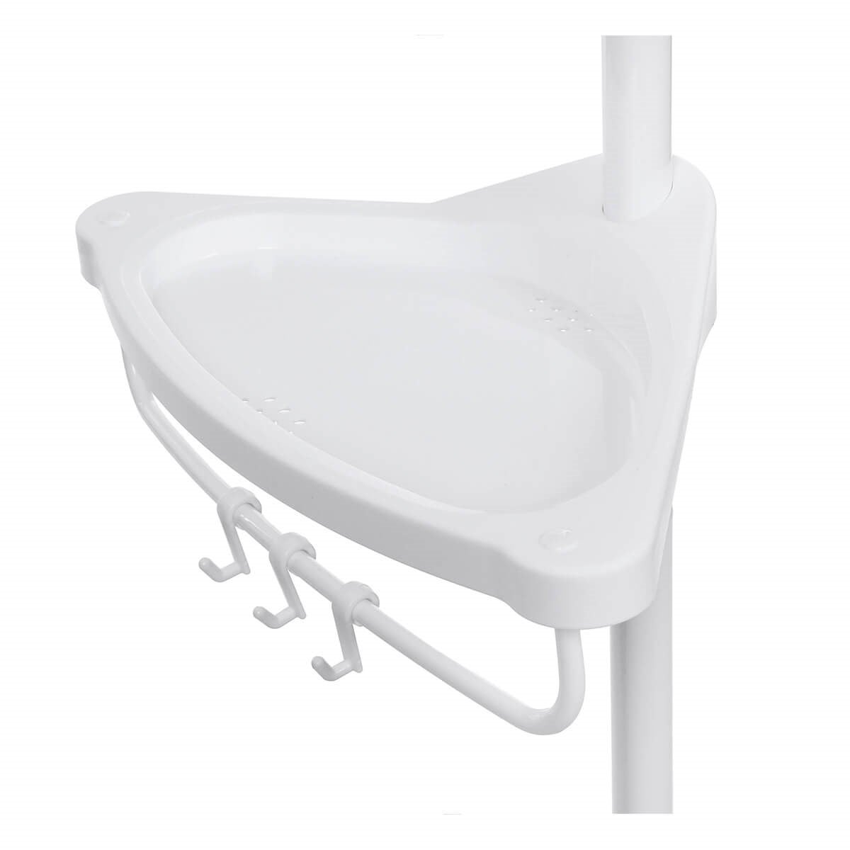 Estantería esquinera ajustable para baño con 4 baldas, medidas 85-305 cm, ideal para artículos de ducha - 4