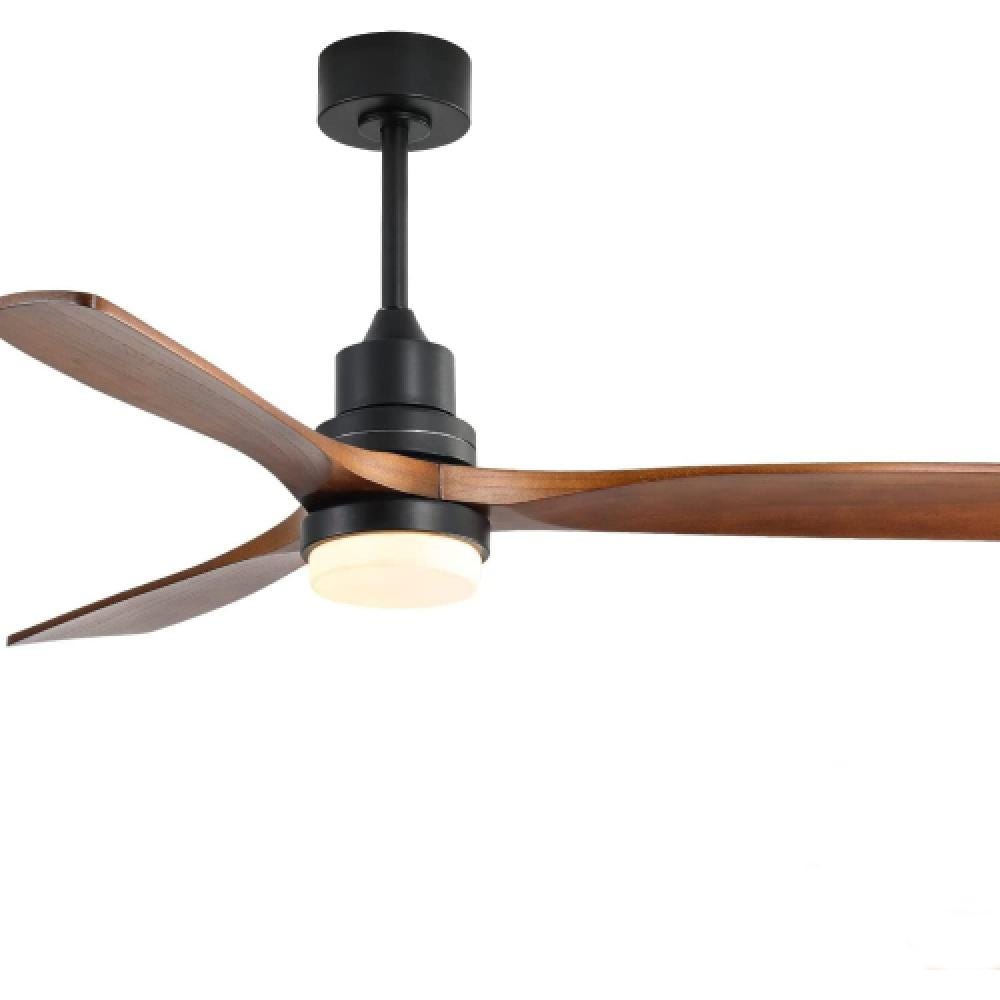 Ventilatore A Soffitto Con Luce LED E Motore DC Silenzioso – 4 Pale In Legno 52 Pollici, 6 Velocità, Timer, 3 Colori Luce