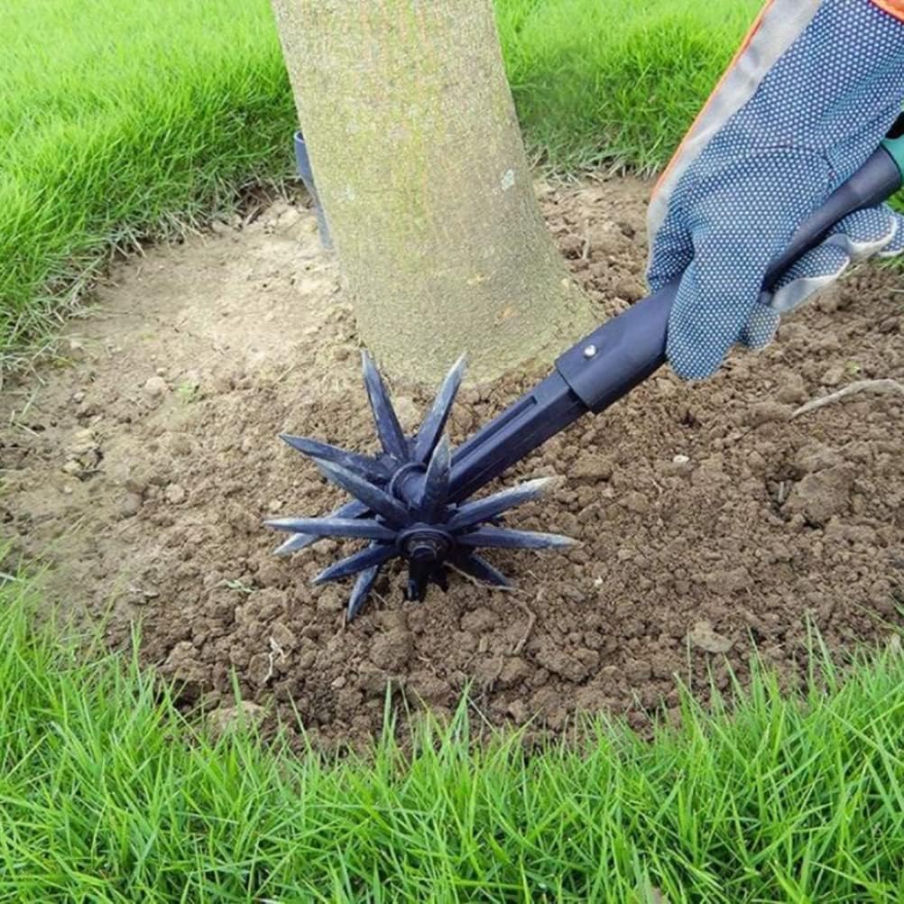 Outil manuel de travail du sol, cultivateur portatif sans fil, pour réensemencer l'herbe ou le mélange de terre - 6