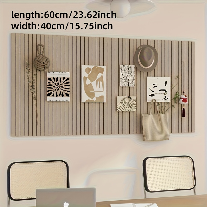 Bacheca Sughero Feltro Autoadesiva - Con Puntine E Note, 10 Pezzi - Foto 2