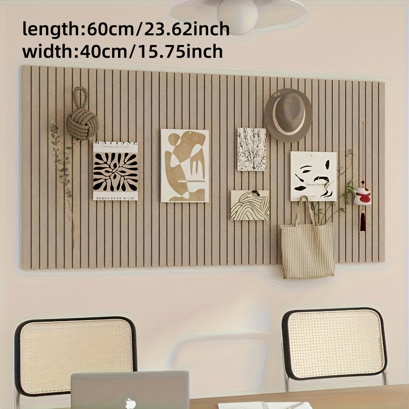 Bacheca in feltro color cammello scuro, bacheca con puntine, ideale per adesivi da parete per ufficio, 60 x 40 cm. - 2