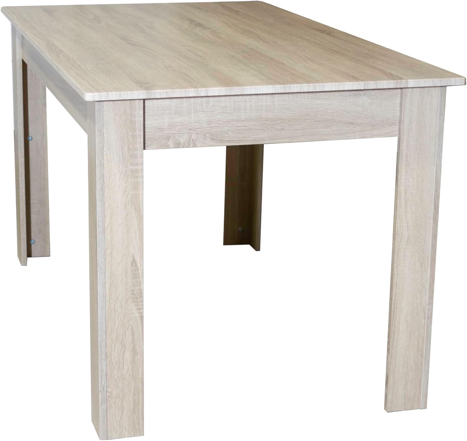 DUPI Mesa Comedor Aitana con Estructura y Tapa Superior de Madera (Taupe/Blanco, 140x80) - 8