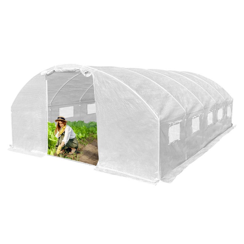 Tunel ogrodowy 4iQ Group 4x6m Biały Folia UV 25mm