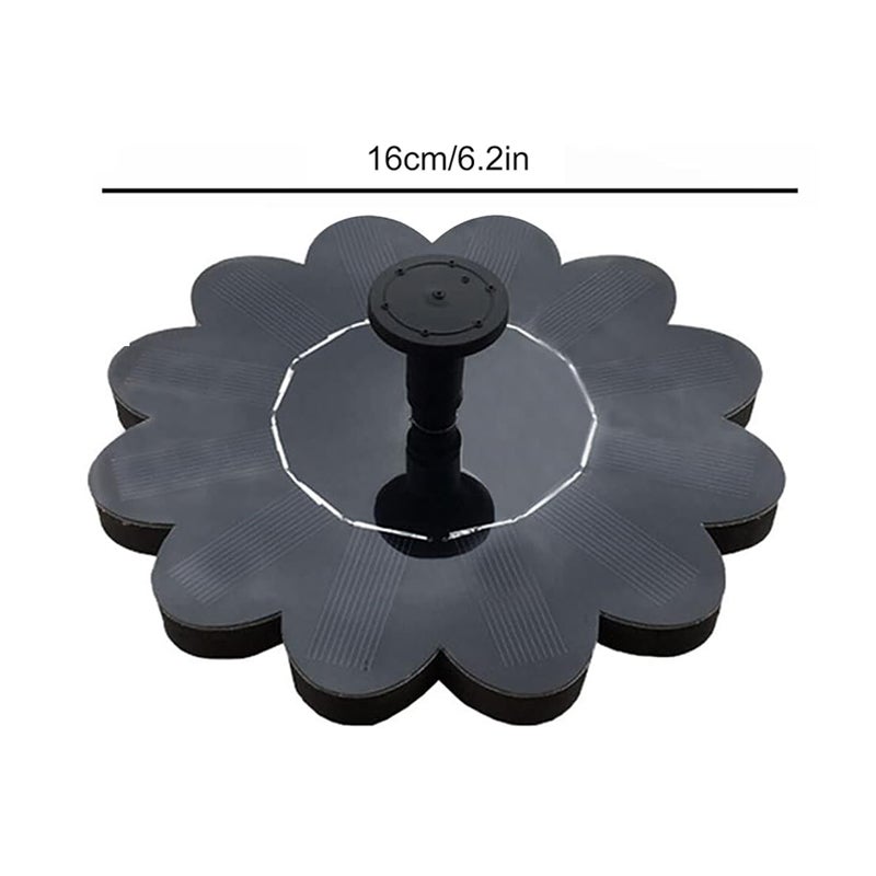 Solar Powered Fountain, Water Pump, Bird Bath Floating Garden Pond Pool Fish Tanks For Garden Sprinklers,Fontaine solaire en forme de-fleur,φ16cm. - 2