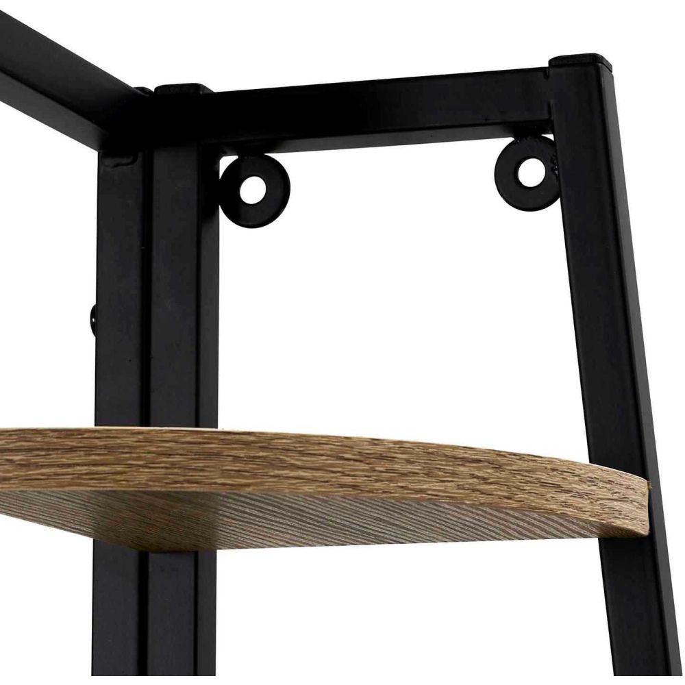 Etagere - Home Deco Factory - 5 Niveaux - Bois Et Métal - Marron Et Noir - 4