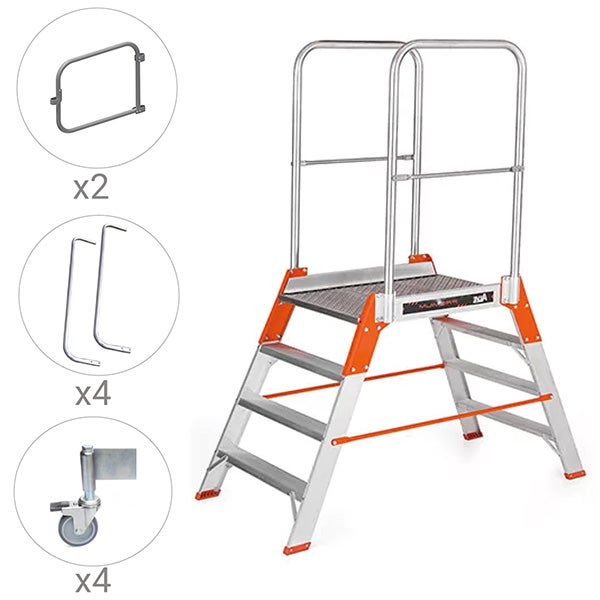 Plateforme 2x7 marches - Hauteur max. de travail 3.47m - 97307R-MCP