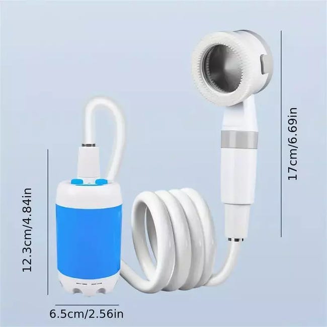 Douche de camping portable améliorée, pompe de douche d'extérieur Douche de camping portable améliorée, pompe de douche d'extérieur