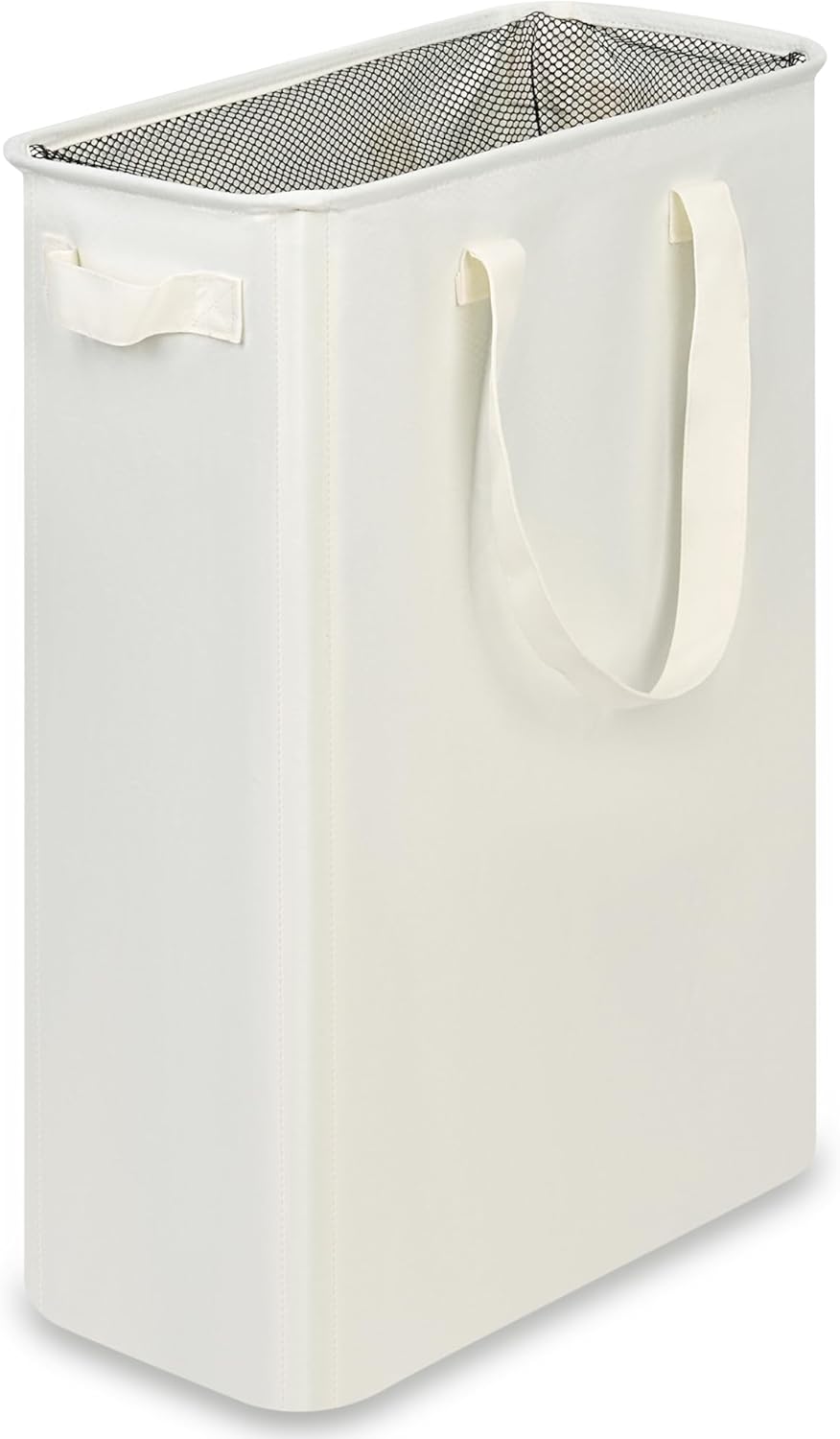 Cesto Portabiancheria Pieghevole In Rete – Con Manici Rinforzati, Bianco, 36x36x58 Cm – Per Dormitorio E Camper - 2