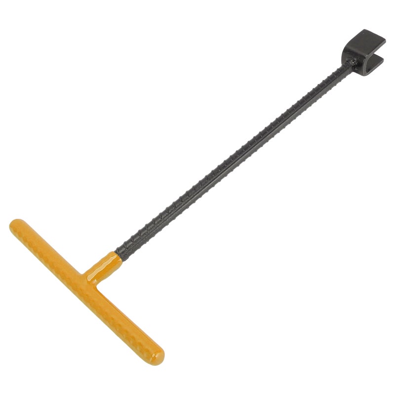 Clé de compteur d’eau en acier avec poignée en T, outil multifonction 4 en 1 pour vannes, robinets d’arrêt et compteurs, jaune - 6