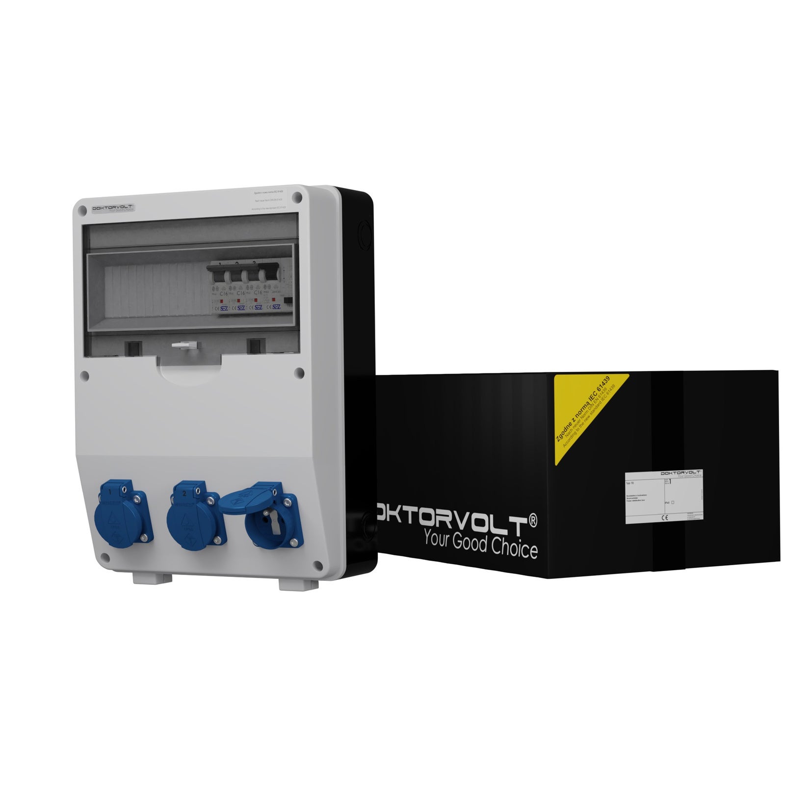 Rozdzielnica budowlana TD-S/FI 3x230V gniazda Mennekes Doktorvolt DV-9931-F