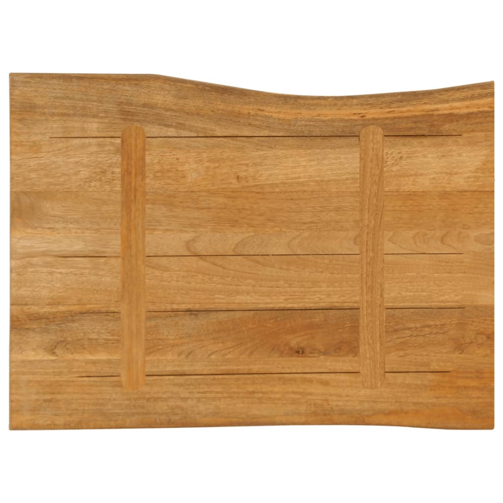 Piano tavolo 80x60x2,5 cm Legno massello di mango Live Edge, design rustico, facile da pulire – ComfortXL - 5