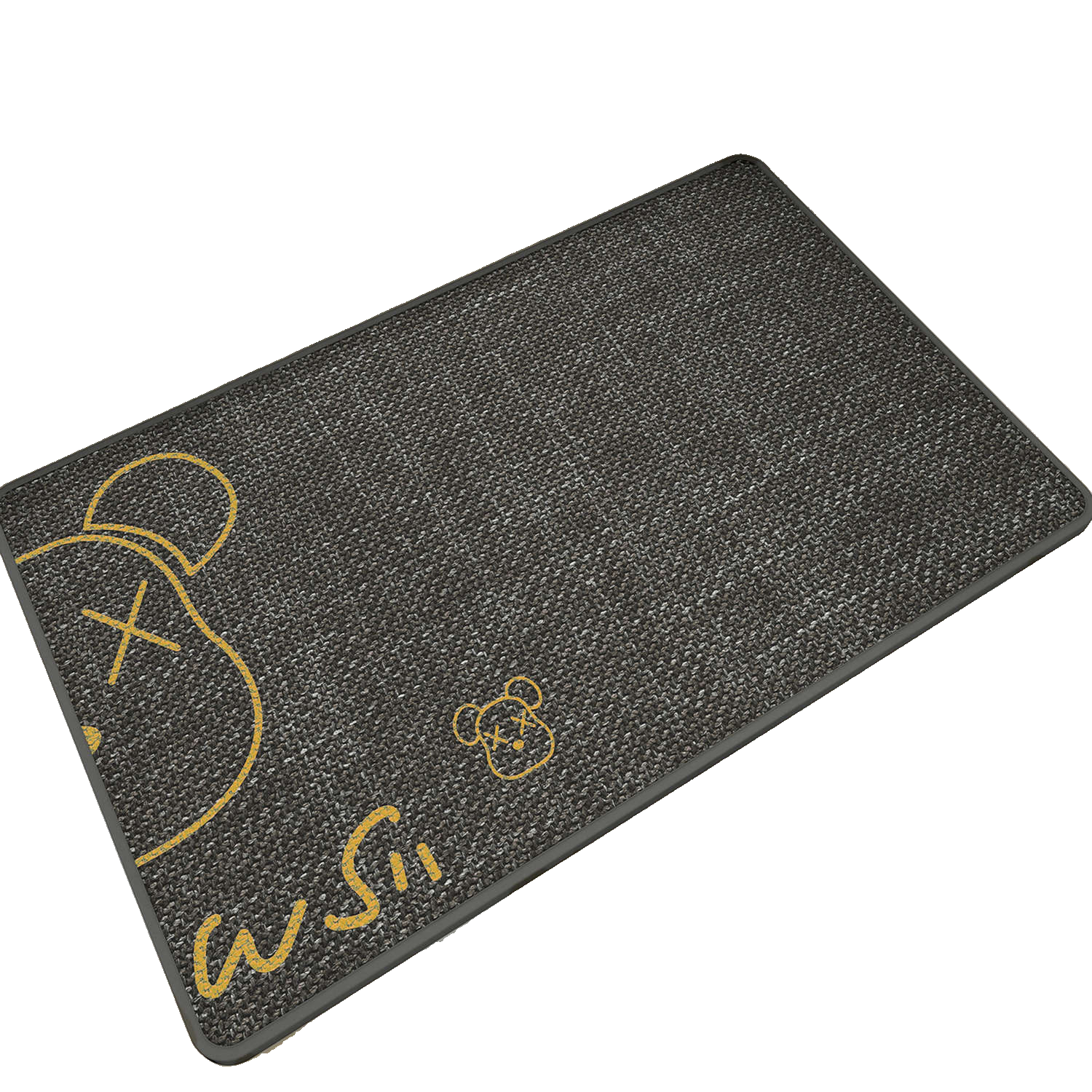 Tapis de salon en lin, tapis de salle de bain, 45 x 70 cm, antidérapant, absorbant, séchage rapide (beige foncé) - 4