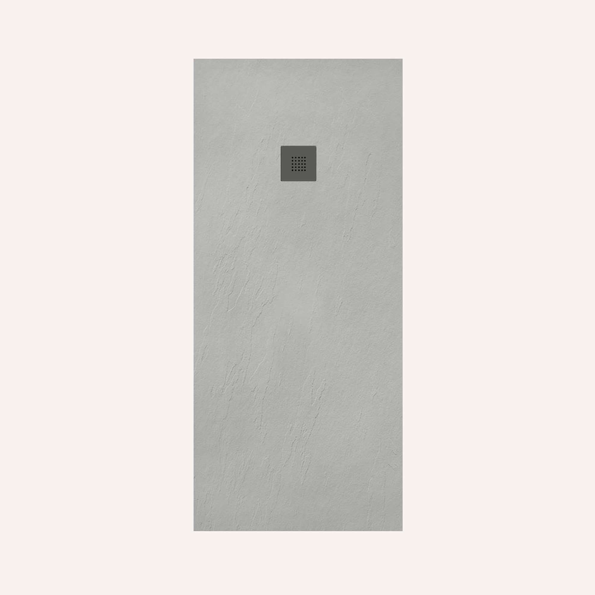Receveur de douche Poalgi extraplat gris Humo L.80 x l.160 cm finition ardoise grille noire - série Hos's - 3