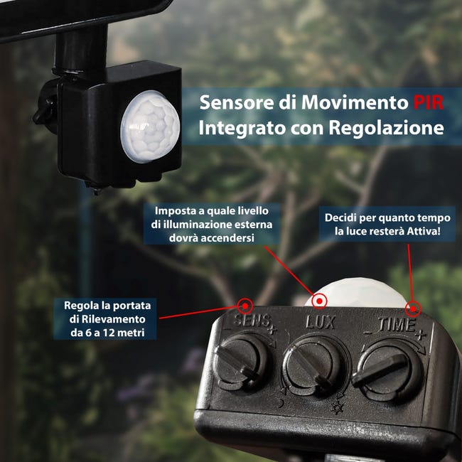 Faro LED Esterno Con Sensore Di Movimento PIR - 30W - IP65 - Foto 2