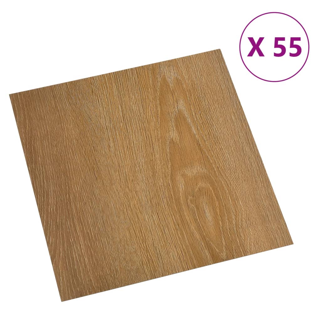 55 piezas lamas para suelo autoadhesivas | tarimas de suelo | tarimas autoadhesivas pvc 5,11 m² marrón cfw21947