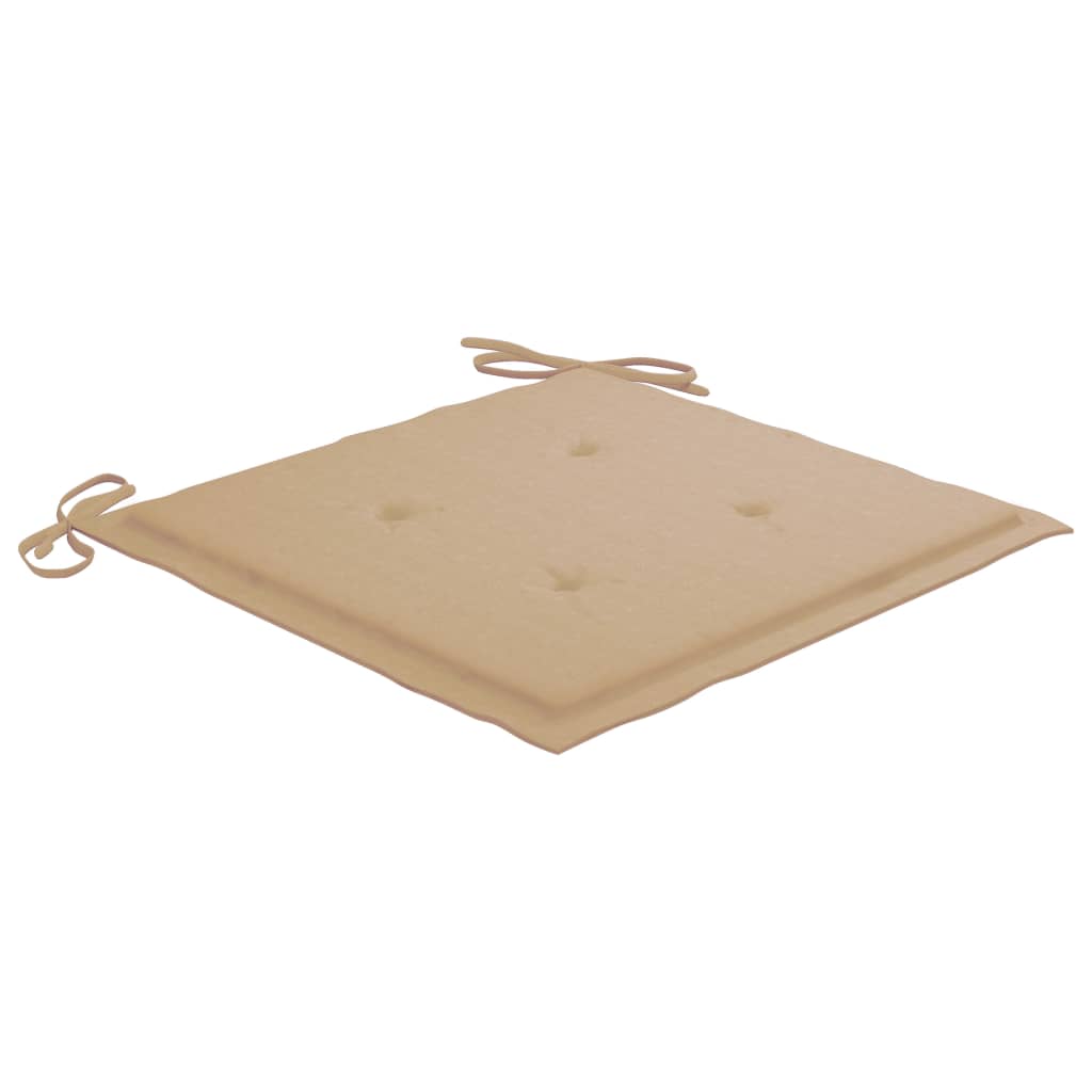 Chaise de jardin pliable avec coussin en Bois Marron - 7