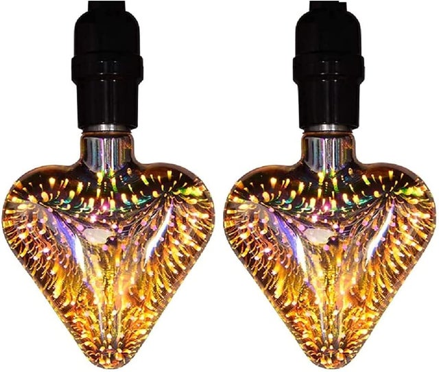 Paquete de 2 bombillas LED 3D con efecto fuegos artificiales, E27, CA 85-220V, 4W, estilo retro Edison, ideales para fiestas en casa, Navidad y vacac