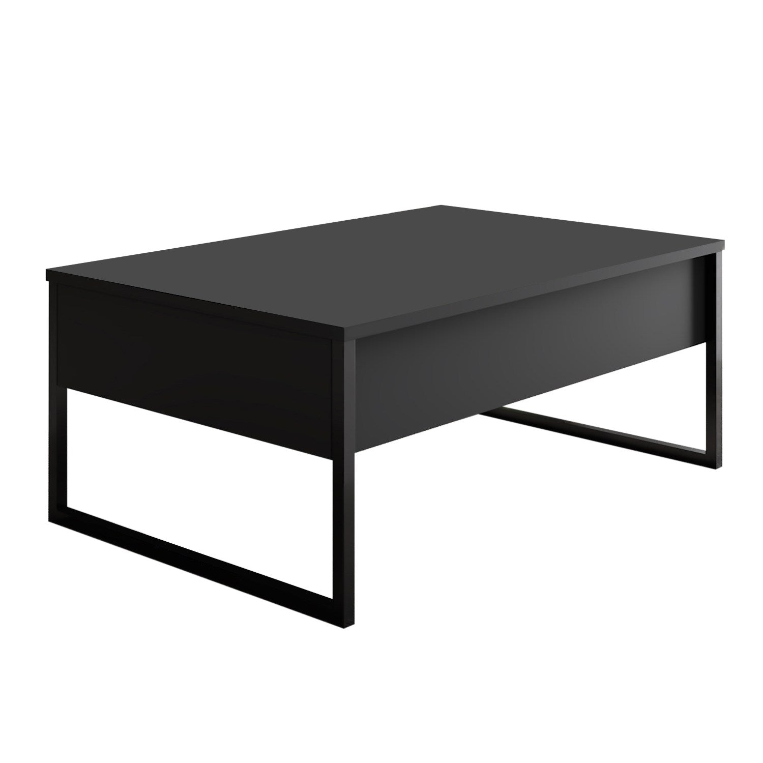 Table basse Sibylle 60x90cm Métal Noir et Bois Anthracite - 8
