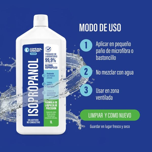 Alcool Isopropylique Isopropanol 1 L 99,9% Pureté Control Garden | Solvant de Nettoyage Professionnel Sans Résidus - 6