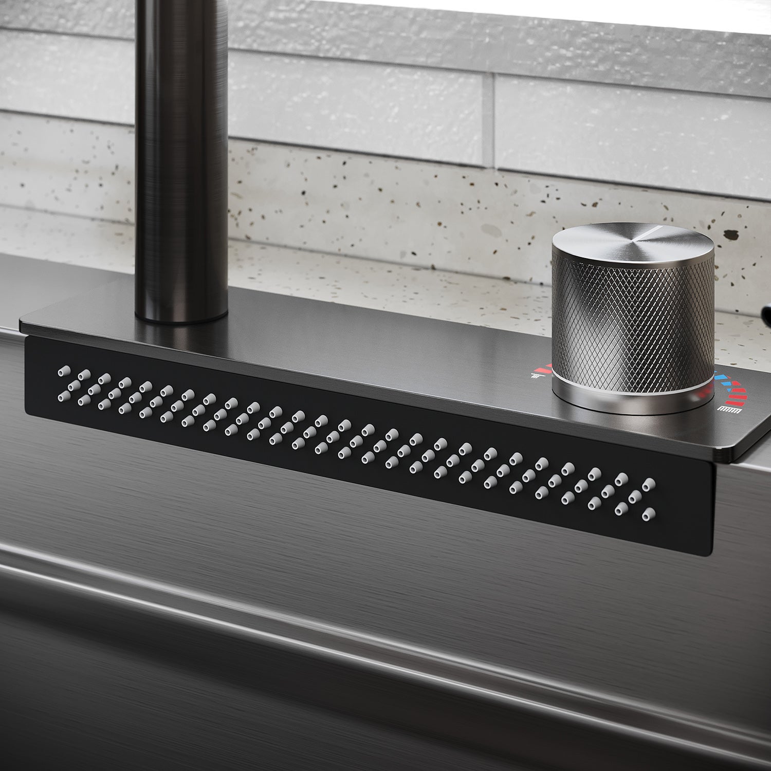 SIRHONA Évier Inox Encastré 1 Bac avec Escamotable + Cascade Robinet 75x45cm - 5