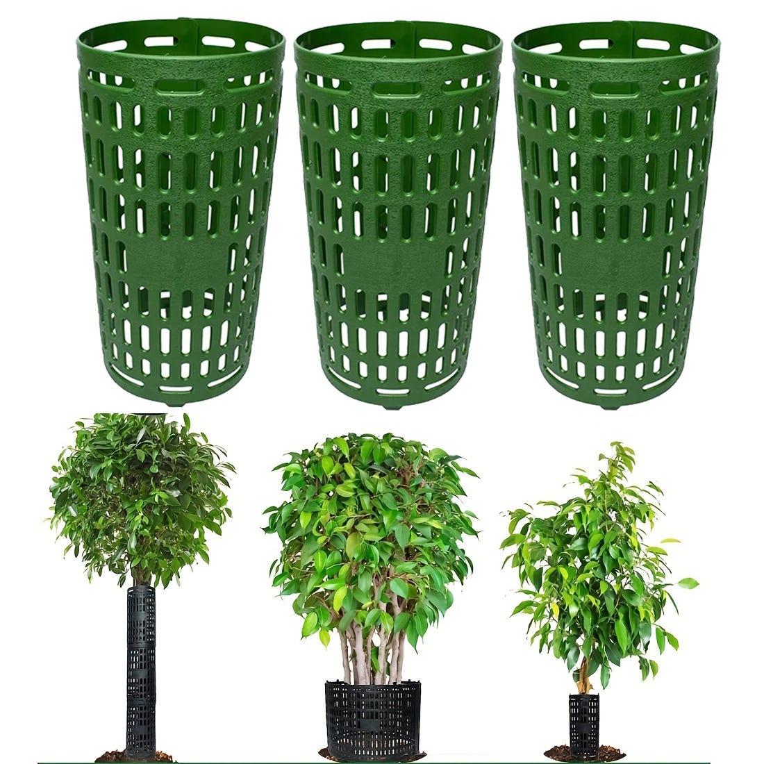 CPROSP 9 Pièces Protection de Tronc d'arbre 33 * 20cm, Protection Autour des Arbres en Plastique Taille Réglable, pour la Protection Contre Les Animaux et Les Tondeuses à Gazon, Noir CPROSP 9 Pièces Protection de Tronc d'arbre 33 * 20cm, Protection Autour des Arbres en Plastique Taille Réglable, pour la Protection Contre Les Animaux et Les Tondeuses à Gazon, Noir