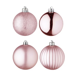 6 Palline Natalizie Glitterate A Forma Di Dolce, 8,5 Cm, Rosa, Per Decorazioni Albero Di Natale - 2