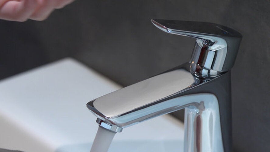 hansgrohe Talis E misturadora monocomando de lavatório 110, desperdício de água, projeção de 112 mm, 71710990, Cor: Polished Gold Optic - 6