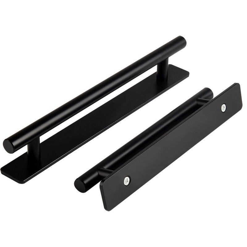 Uchwyt meblowy - do szuflad, szafek - aluminiowy - 2 sztuki - 150 mm - czarny
