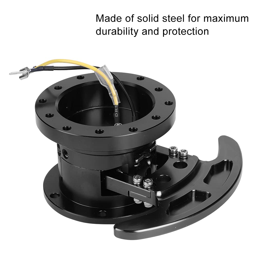 Adaptateur Volant Quick Release 6 Trous - Pour MX5 MX6 323 626 RX7 - Dégagement Rapide Aluminium Noir