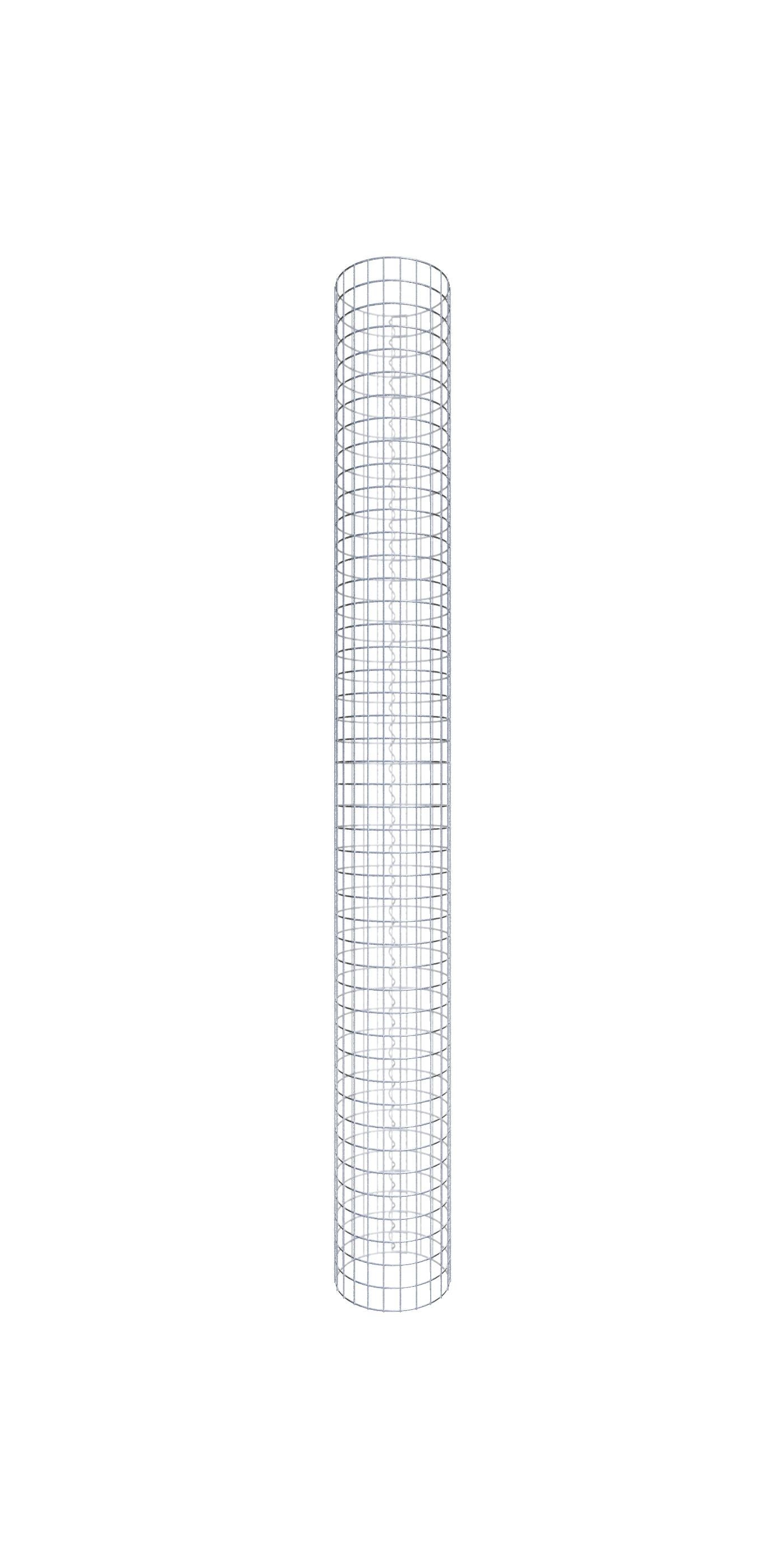 Columna Piedra Cesta De Gavión Redondo, Malla 5 X 5 Cm, Altura 160 Cm