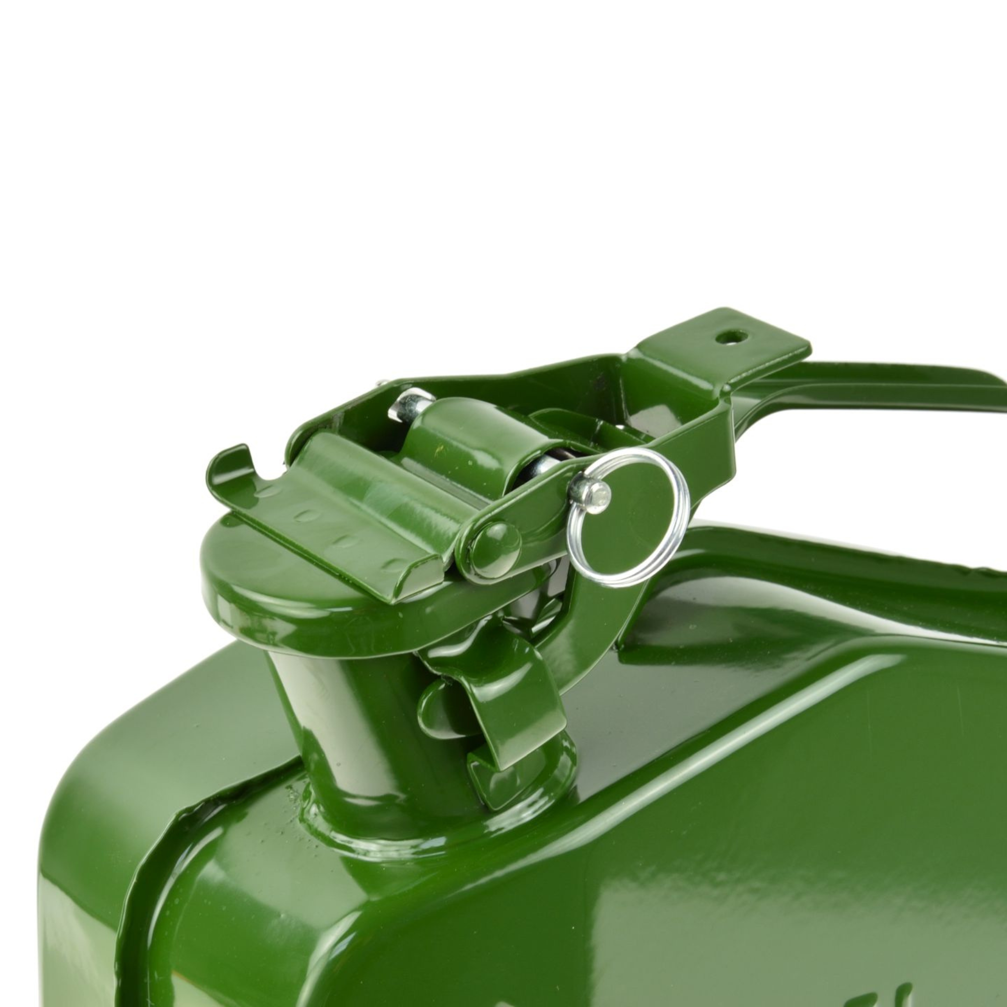 Jerrican essence en métal avec bouchon hermétique Vert 5 L - 4