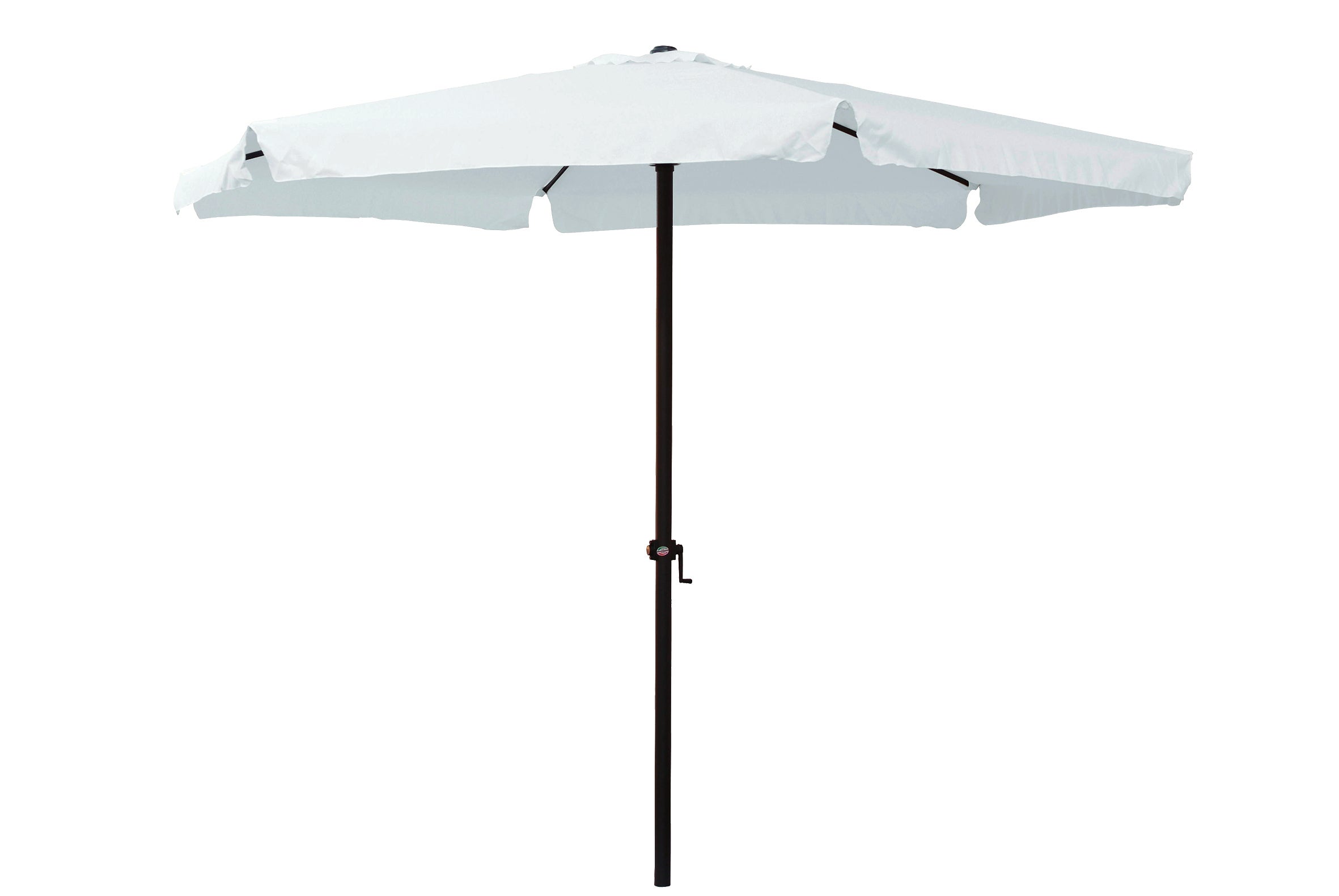 Outsunny Ombrellone da Giardino Altezza Regolabile Bianco Beige