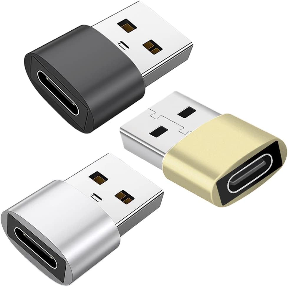 Adapter USB-C żeński na USB męski (3 sztuki), adapter OTG USB-C na USB-A kompatybilny z iPhone 11, 12 i 13 Pro, Samsung Galaxy S22, S21 i
