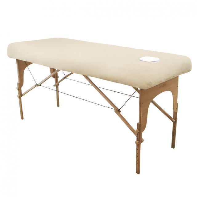 Drap housse de protection en éponge pour table de massage - Confort Plus - Beige - Vivezen