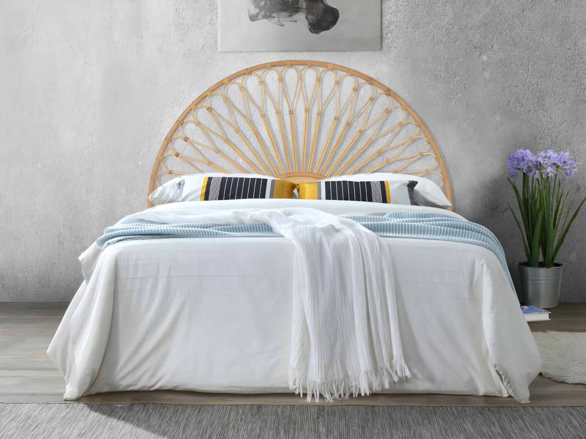 Tête de lit 140 cm - Rotin - Naturel - SOLIA - 8