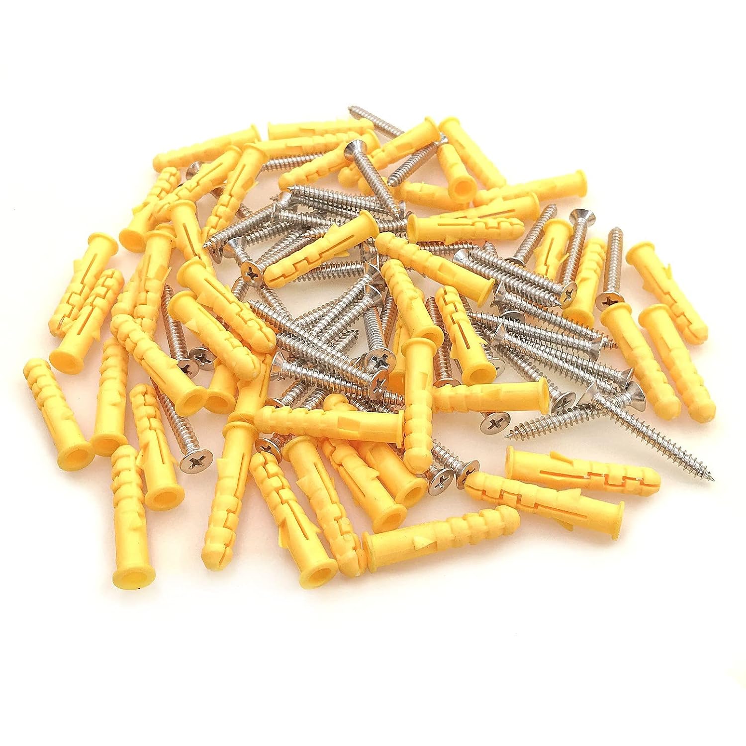 50 szt. kołków rozporowych ze stali nierdzewnej M8 x 40 mm i zestawu śrub, plastikowych śrub rozporowych i zestawu kotew