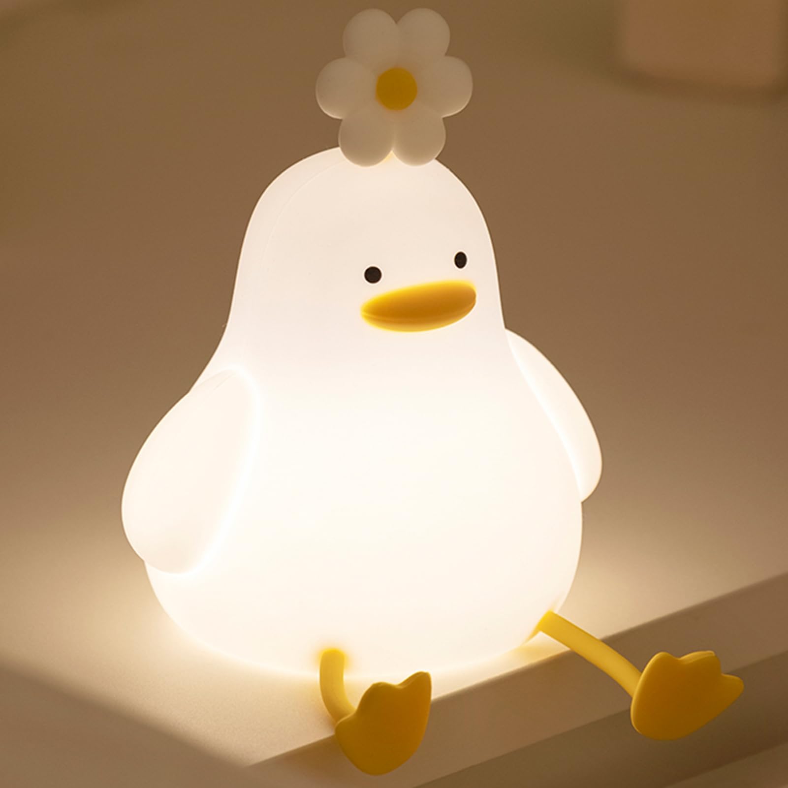 Dodo Duck: La Luce Notturna LED Morbida A Forma Di Anatra Per Bambini E Ragazze. Idea Regalo Carina Per La Cameretta. - 4