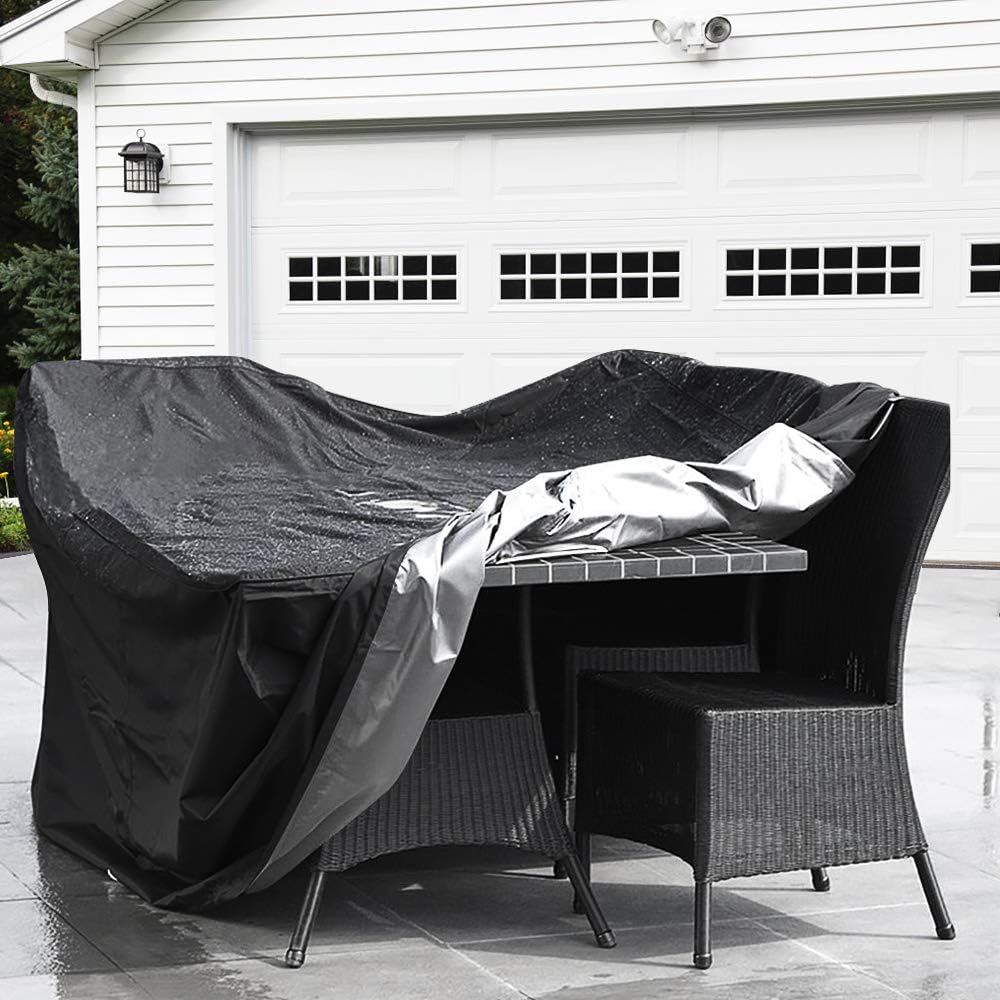 Housse de protection d'extérieur,Housse Table de Jardin pour Tables,Chaise200x160x70cm,noir - 2