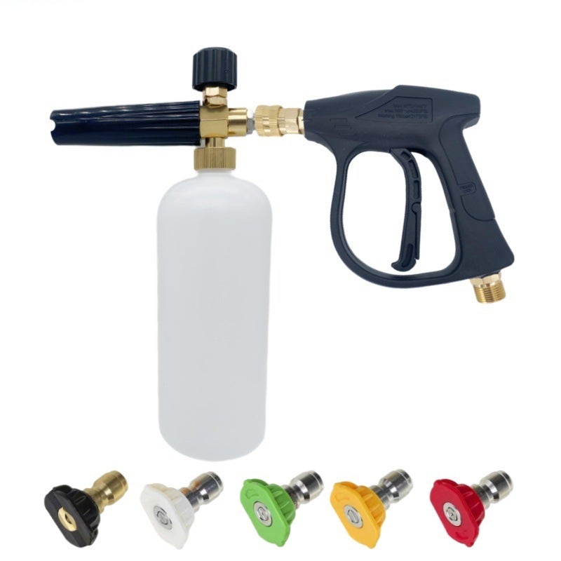 Buse Haute Pression 4 GPM 5000 PSI Acier Inoxydable - Pour Nettoyeur Professionnel, 4 Jets (0°, 25°, Savon), Poignée En J - 9