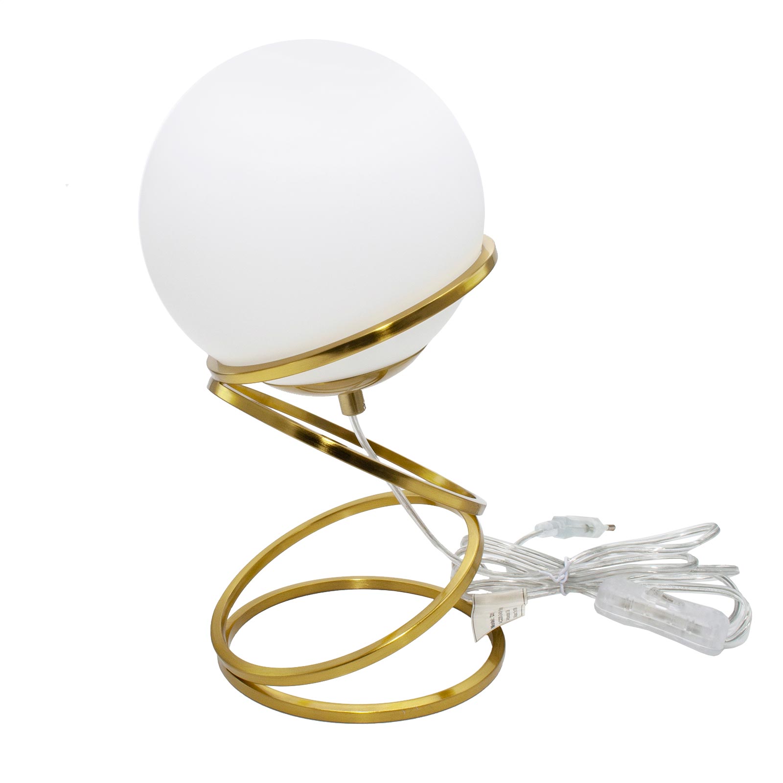 Lampada da tavolo G9 stilizzata sfera design moderno bronzo dorato luce comodino scrivania salotto con interruttore 230V - 5