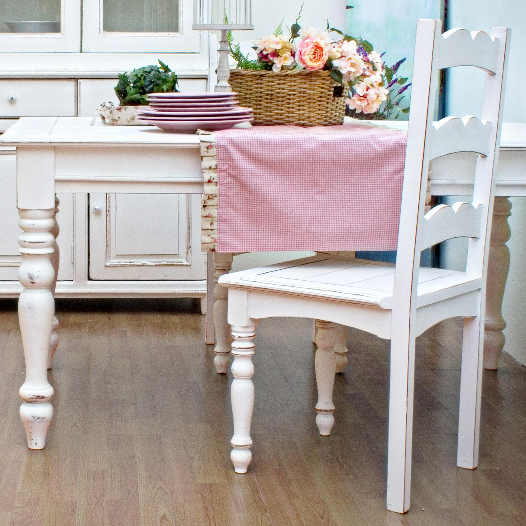 Tavolo Rivestimento Sedie Shabby Sedia Colette In Legno Stile