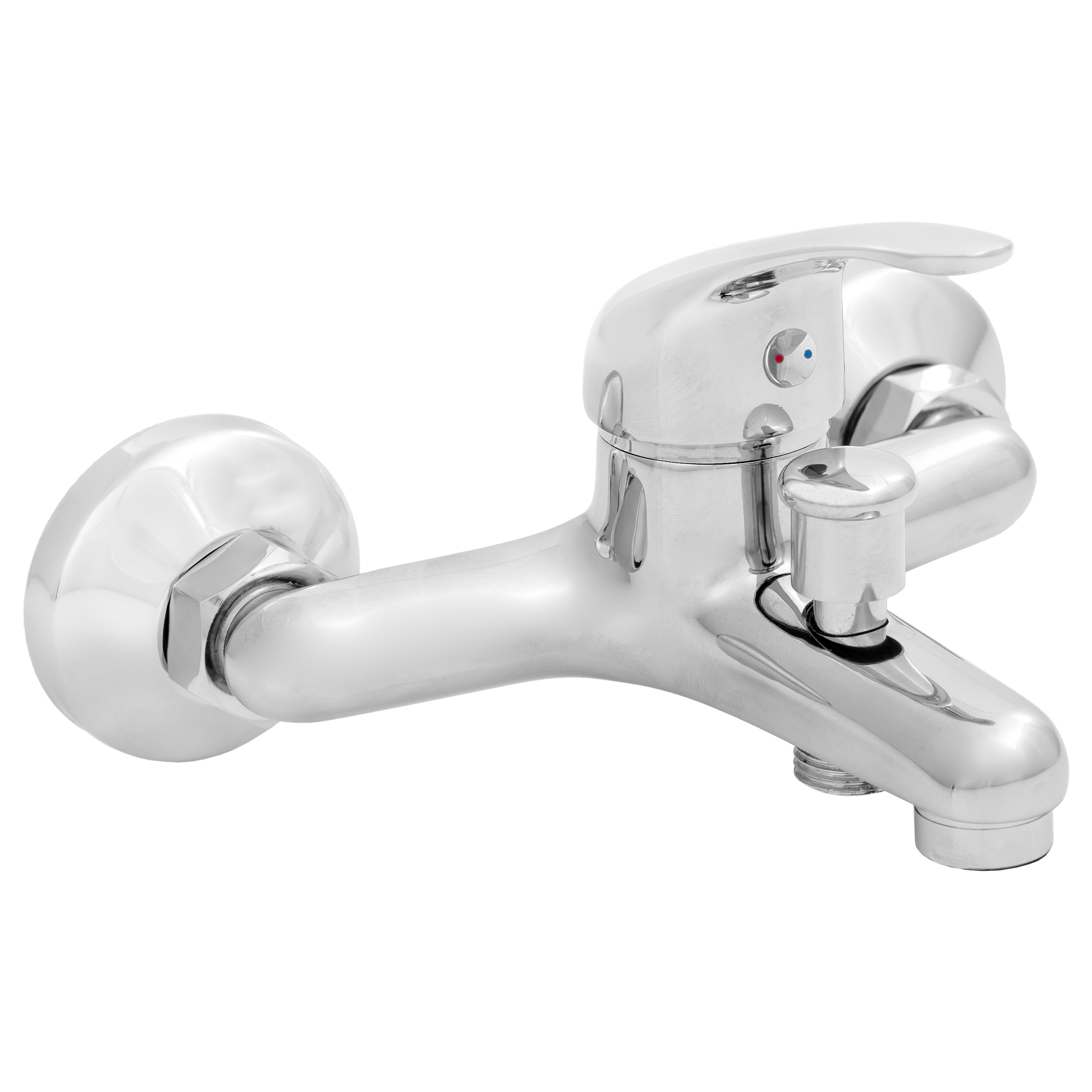 Bateria Wannowa Ścienna Kran do wanny Jednouchwytowa INVENA Mitris Chrom