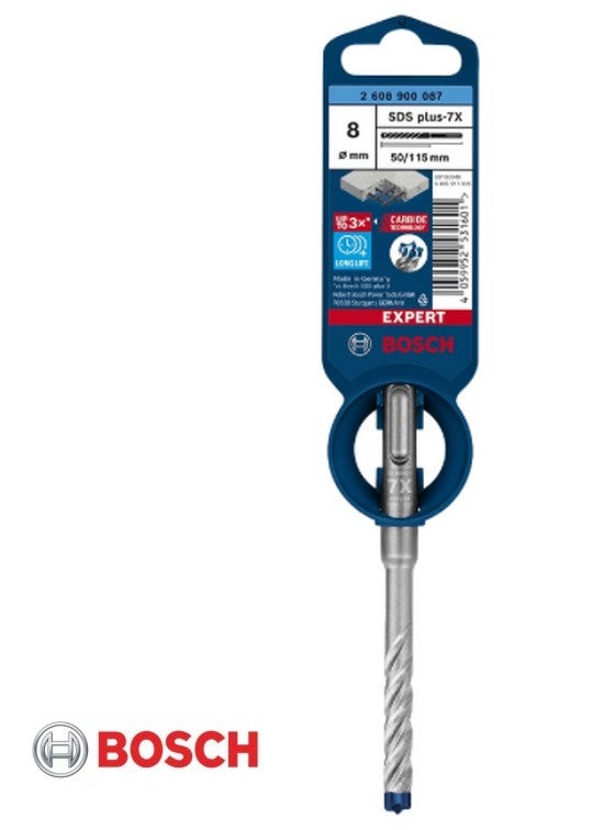 Forets Béton BOSCH Professional SDS-Plus-7X Expert pour perforateur - Ø 8 mm 50 / 115 mm - 9