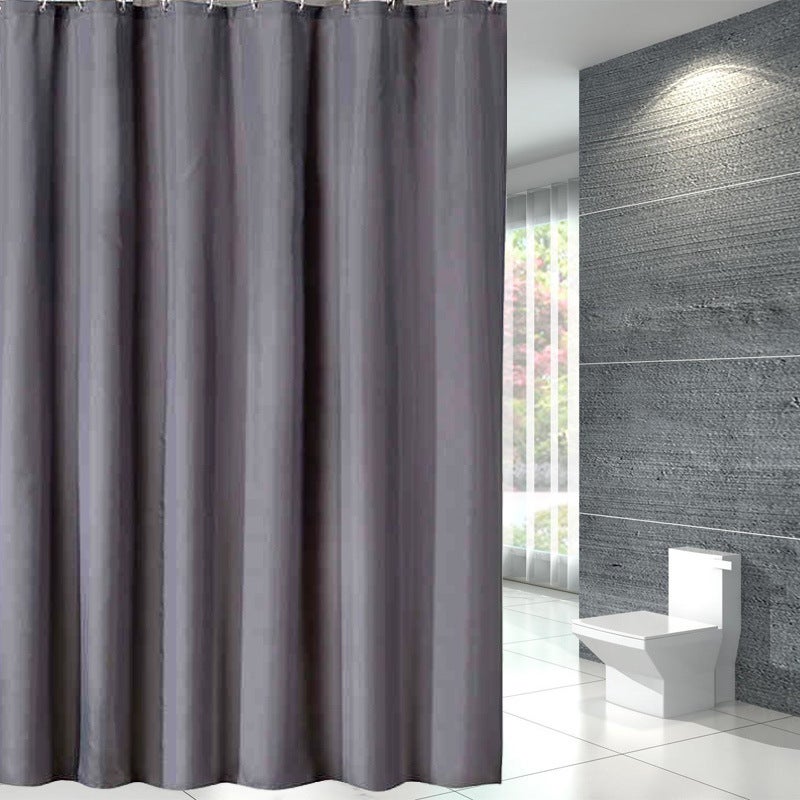 GRICOL Rideau De Douche 240x200cm Polyester Imperméable - Gris Avec 12 Crochets - Lavable En Machine