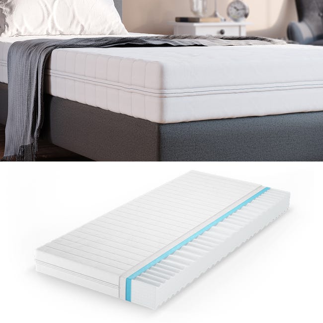 Materasso 80x200 Cm 7 Zone Schiuma Di Poliuretano 10 Cm H2 H3 - Foto 3