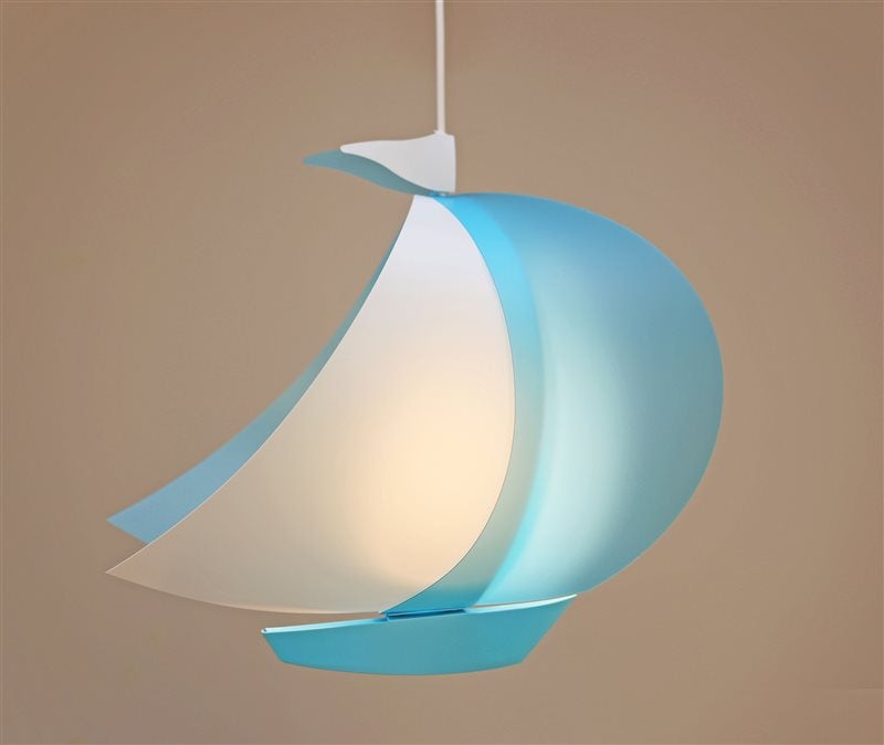 Lampe suspension enfant VOILIER - R&M Coudert - bleu - 3
